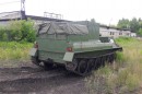 Вид с кормы: ГАЗ-34039 (Смоточный комплекс-1): Кузов с откидным бортом и с увеличенными бортами 